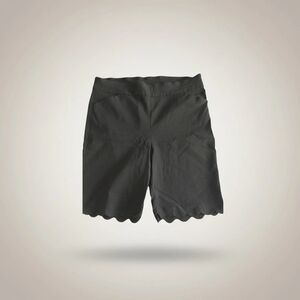 Coral Bay Black Scallop Hem Bike Shorts